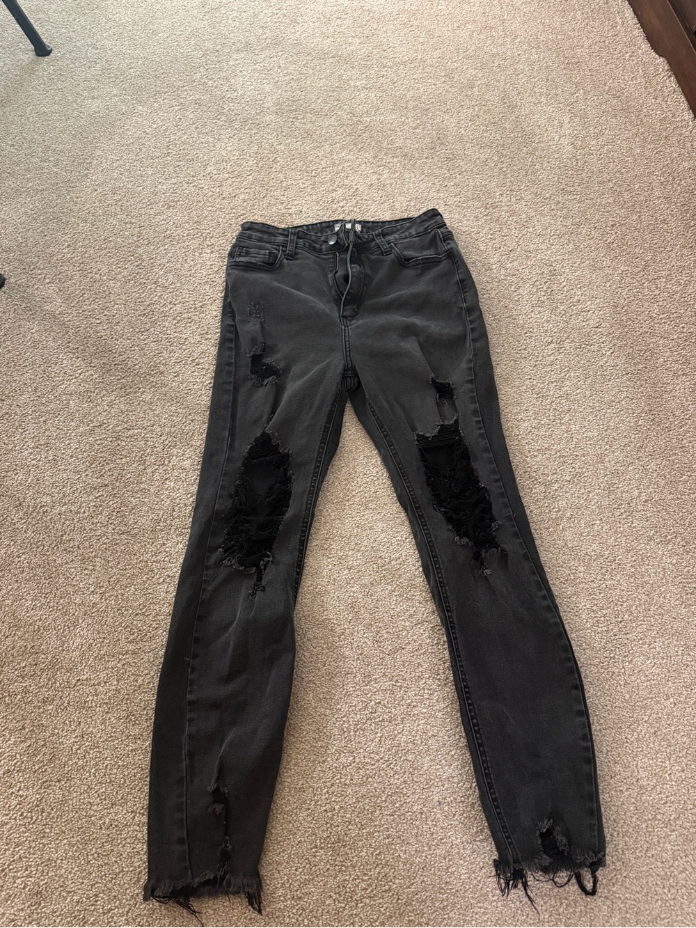 Cello Black Distressed mom Jeans
